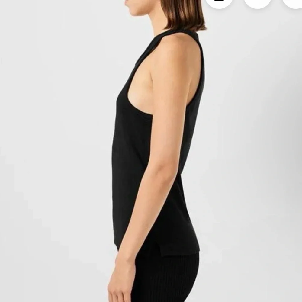 Essentials Black Racerback Tank Top - Picture 4 of 7